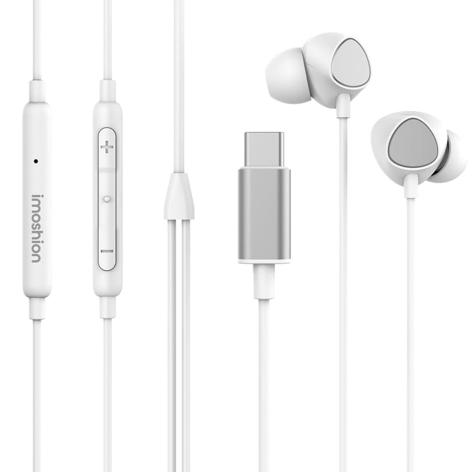 imoshion Bedrade Oordopjes met USB-C Aansluiting - In-Ear Oortjes met Draad - Wit