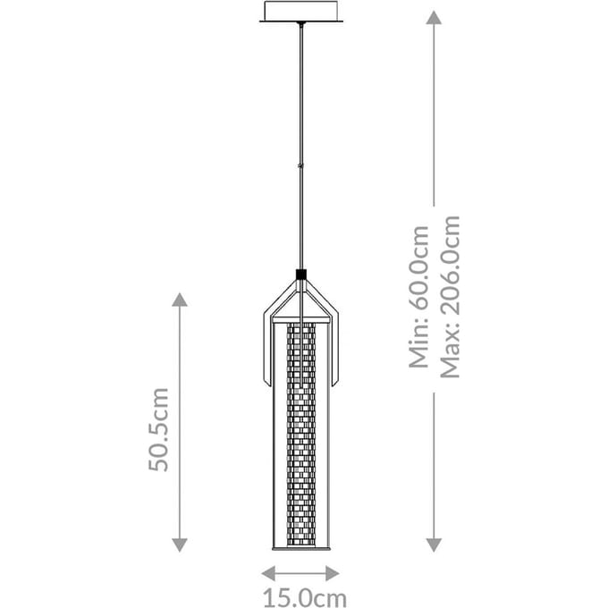 Quintiesse LED hanglamp ESPADA, goud geborsteld, Ø 15 cm metaal/glas