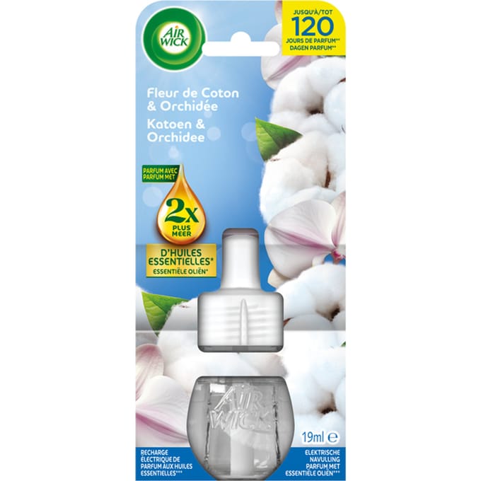 Air Wick Elektrische Luchtverfrisser Katoen & Orchidee - 19 ml