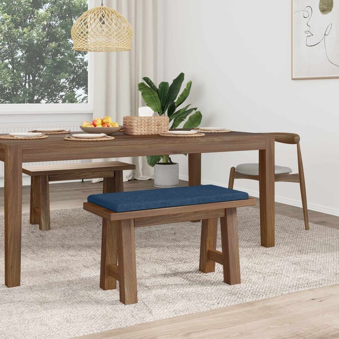vidaXL - Bankkussen - Stof - Blauw - Diepte - 35 - cm