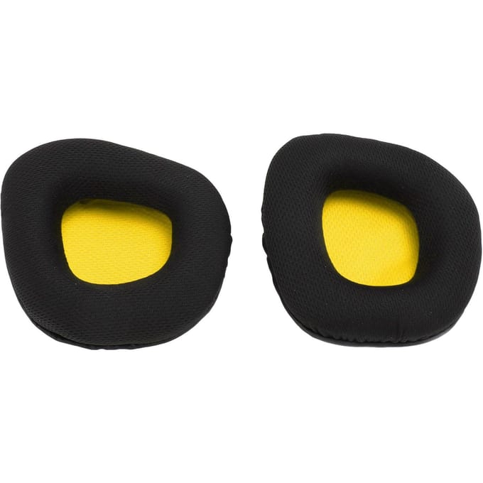 2pcs Coussinets d'oreille de remplacement Isolation du bruit Cuir protéiné Maille respirante Coussinets d'oreille pour Corsair Void Wireless pour Yellow Mesh yellow