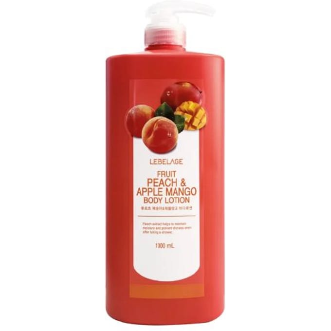 LEBELAGE Fruits Pêche & Pomme Mangue Lotion pour le corps 1000mL red