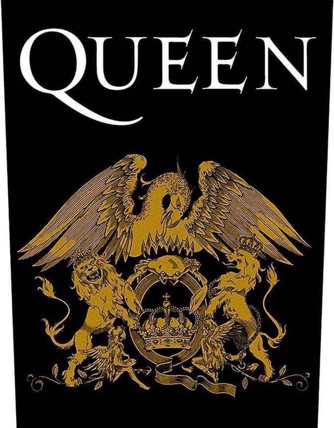 Queen - Crest Rugpatch - Zwart