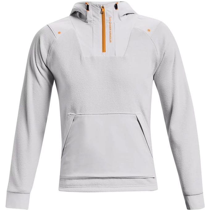 Under Armour Rush Heren Lichtgrijze Fleece Hoodie