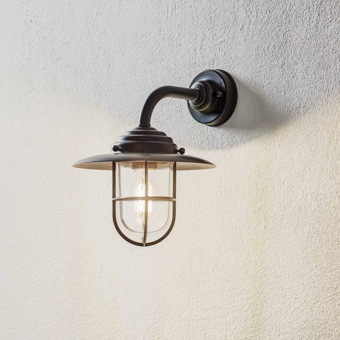 Moretti Luce Buitenwandlamp Chalet rooster messing gebruineerd