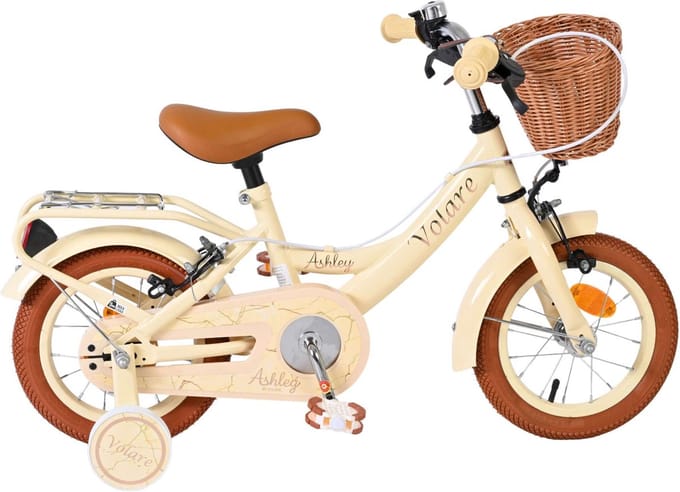 Volare Ashley Kinderfiets - Meisjes - 12 inch - Creme - Twee handremmen