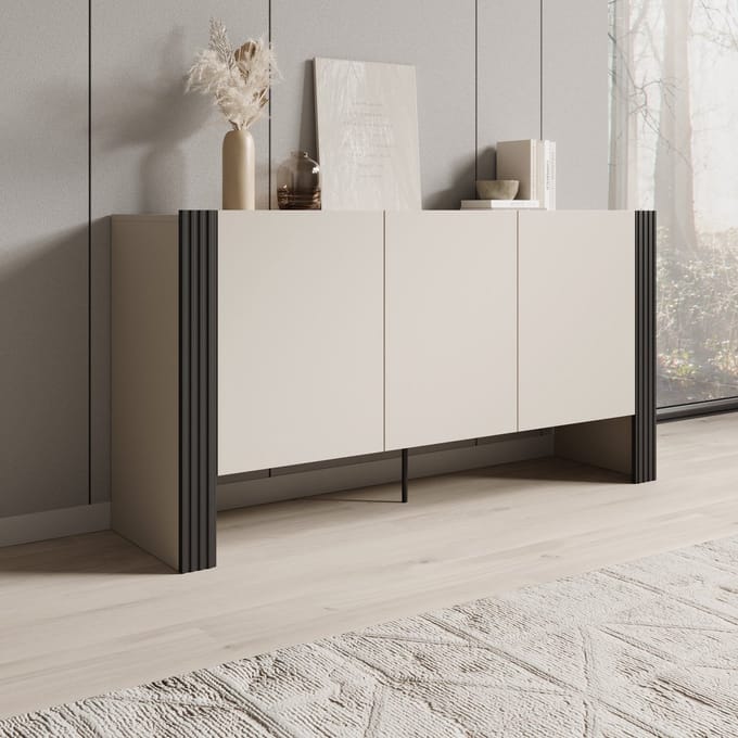 Meubella - Torevia - Dressoir - Beige - 151x41x79 cm