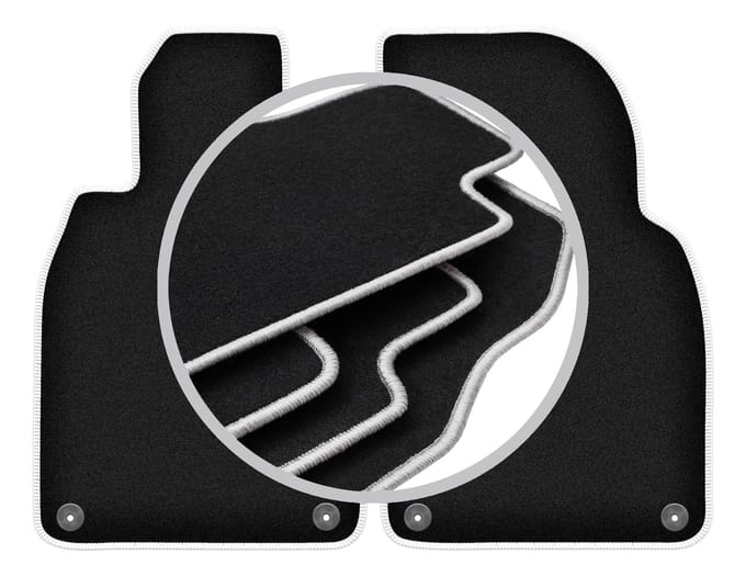 CARLUX-SILVER automatten voor: Porsche Cayman 982 roadster (2016-)