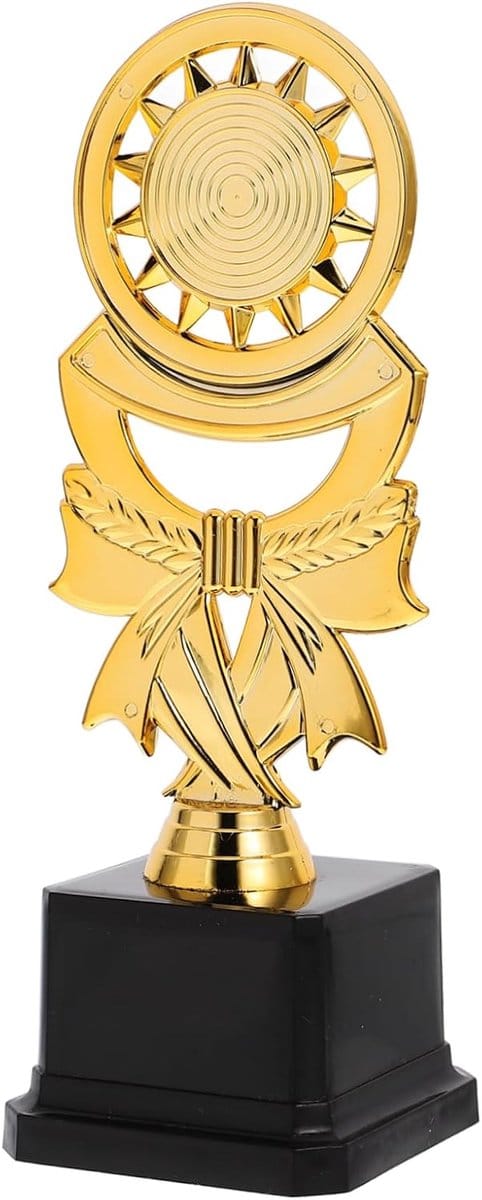 Kinder Trofee - Feest Prijs Beker - Wedstrijd Viering - Glad Oppervlak - 21cm Hoog - Goud