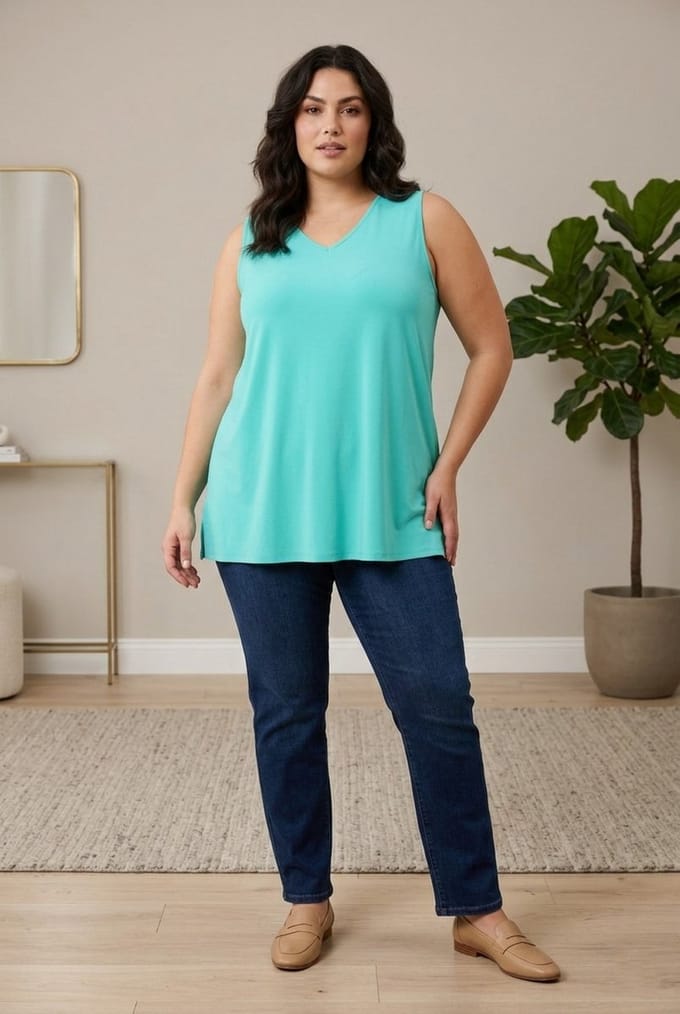 COLLETTA Noah Tops - Turquoise - maat X-0(44)