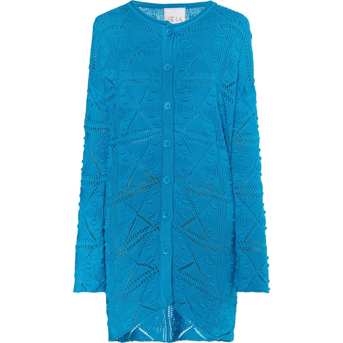 IZIA Longcardigan Dames turkoois