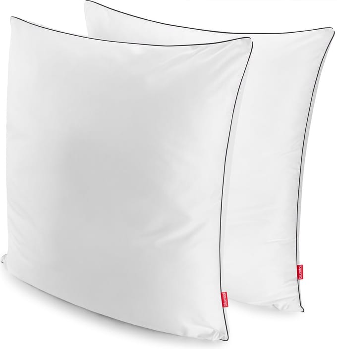 Blumtal Kussen Uno - Hoofdkussen met aanpasbare vulling - 100% Microvezel - 80x 80 cm - Met Bies - Set van 2