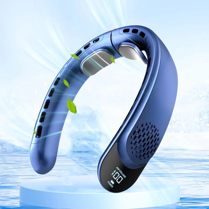 Superblizz® Nek Ventilator - Neck Fan - Draagbaar - Nekventilator - Nek Ventilator Met Koeling - Gezichtsventilator - Halsventilator - Nek Fan - Mini Ventilator