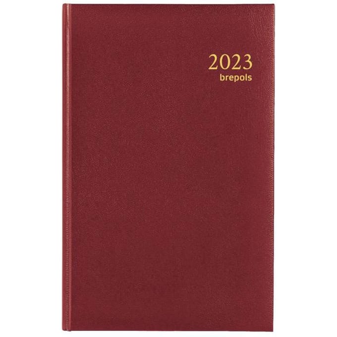 Agenda 2027 Brepols Saturnus Luxe 1dag/1pagina bordeaux