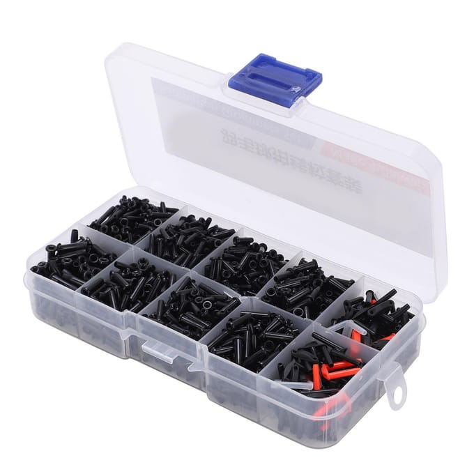 Powerti Badminton Grommets Set met Racket Oogjes Emmer Snaarbeschermer Besnaringsgereedschap gray