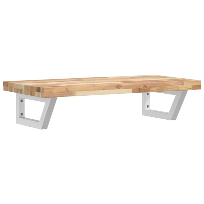 vidaXL - Badkamer - wandschap - staal - en - massief - acaciahout