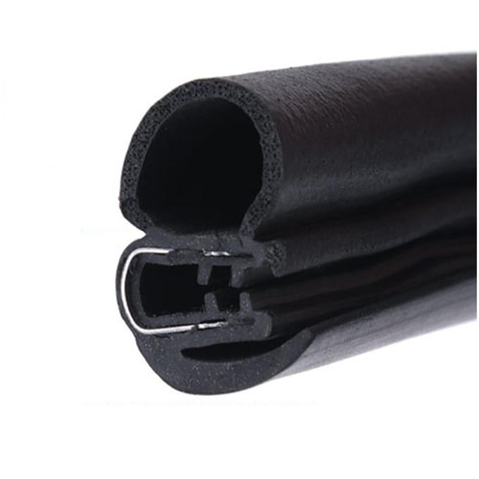 Blk rubberen autodeurafdichting tochstrip op het lichaam gemonteerd voor 4 meter EPDM stalen riem gray