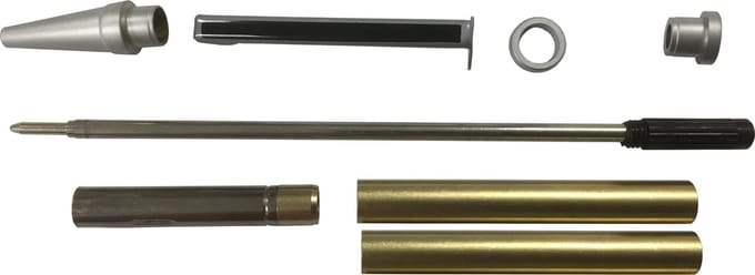 Set van onderdelen voor 5 kogelpennen - Satin Chroom