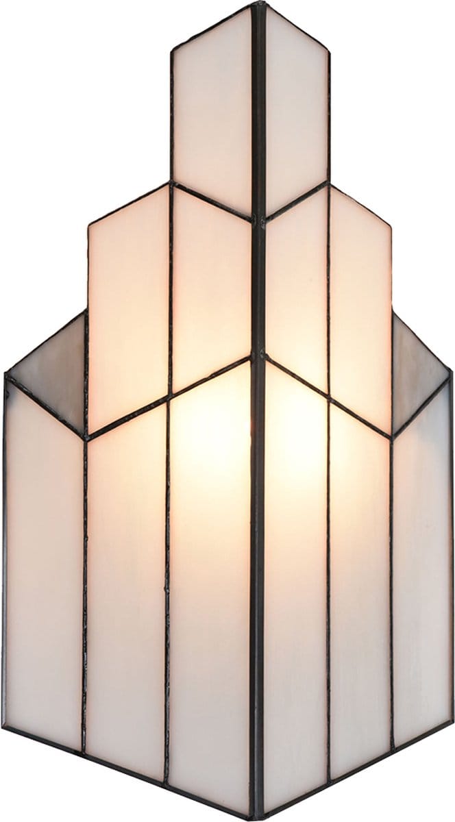 Lumilamp Wandlamp Tiffany 36x4x21 cm Wit Glas