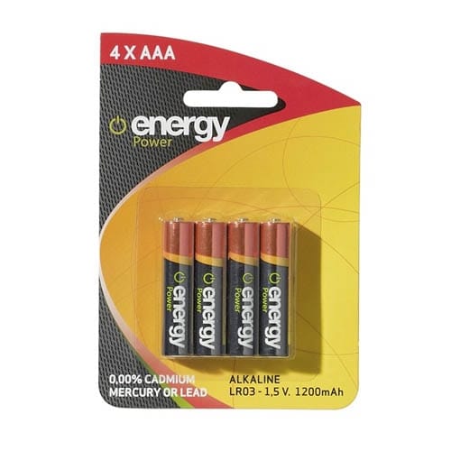 Energy Power 4xAAA Alkalinebatterij