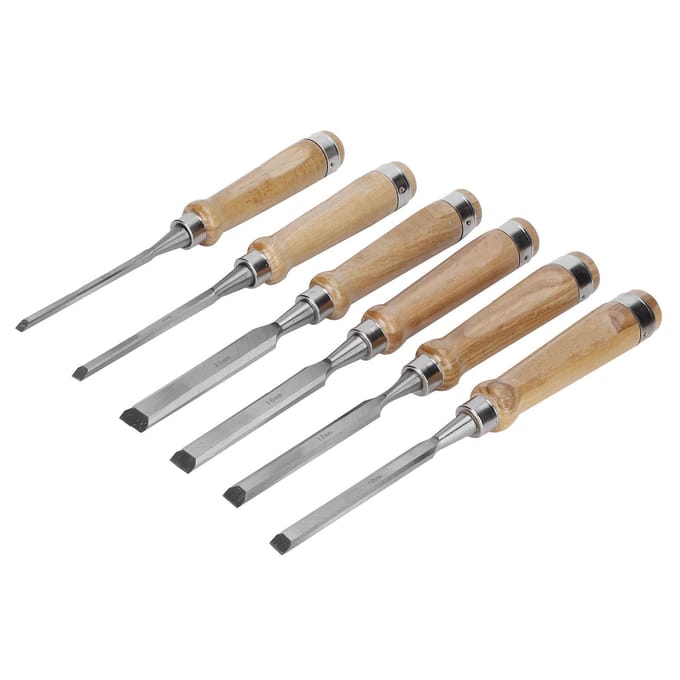 Ensemble de ciseaux à bois, couteau à sculpter, kit de ciseaux avec sac à outils pour charpentier beige