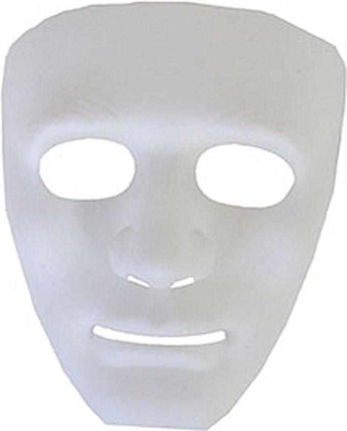 Creepy spoken Halloween grimeer masker - Plastic - gezichtmasker