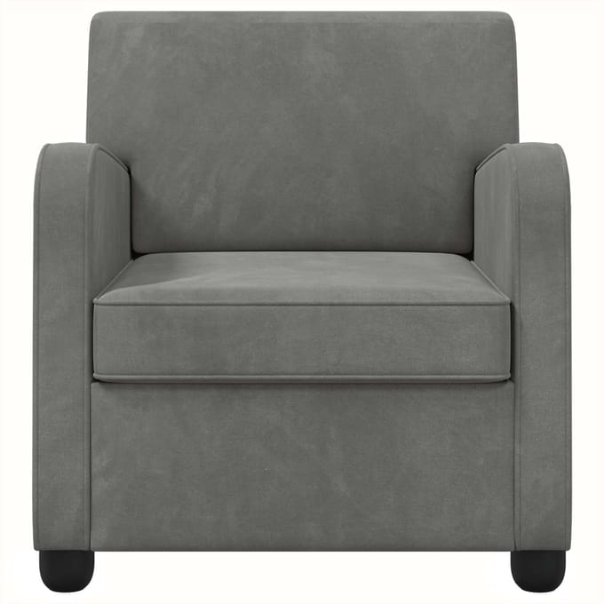 vidaXL - Fauteuil - Donkergrijs - fluweel