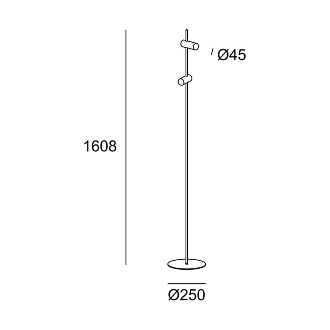 LEDS-C4 Nude Double vloerlamp E27 goud/zwart