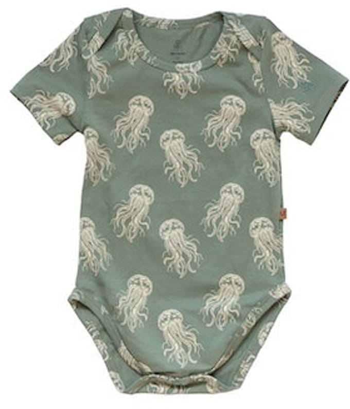MXM Baby Romper- Korte mouwen- groen- Katoen- Stretch- print- maat 50