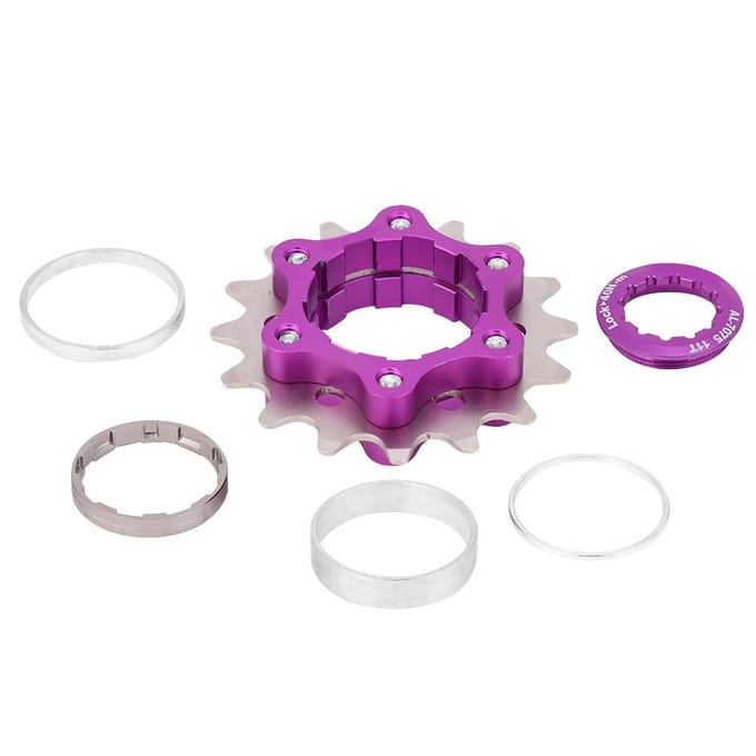 Roue Libre Cassette Single Speed en Acier Accessoire de Cyclisme pour Vélo 16T purple