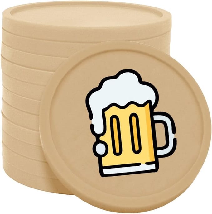 CombiCraft Biermunten / Consumptiemunten Beige - Ø29mm - 100 stuks