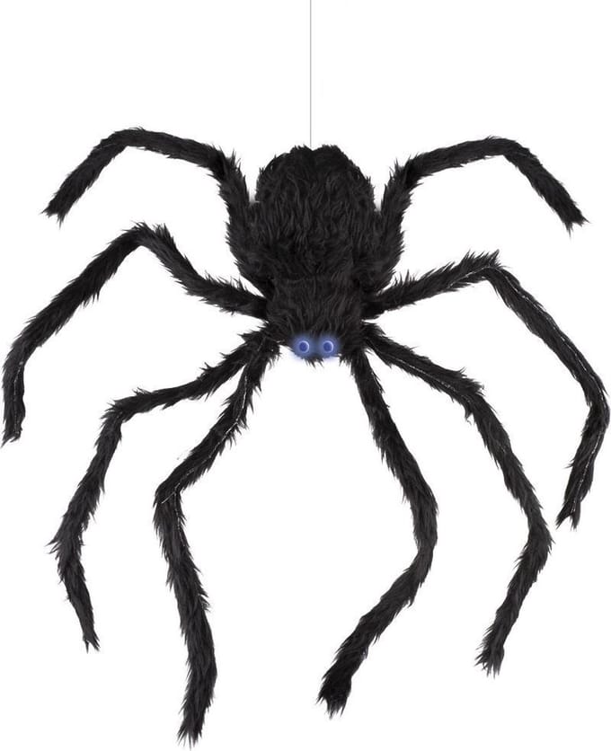Halloween Bewegende Spin met Licht en Geluid 80 cm