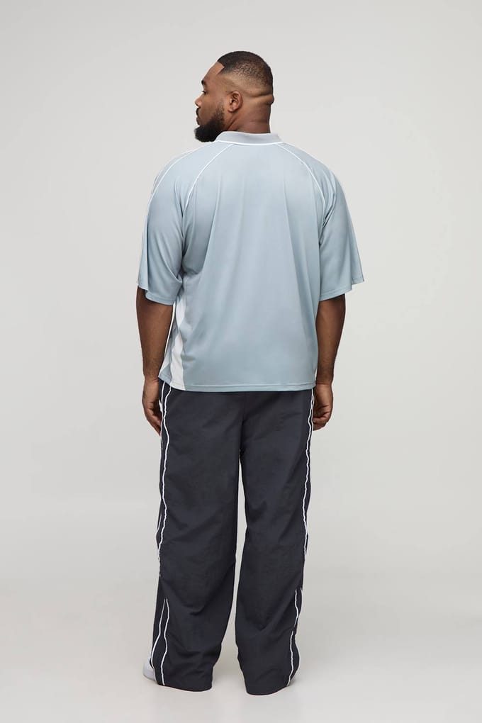 Plus oversized boxy heren sporttop | Grey | Size 2XL