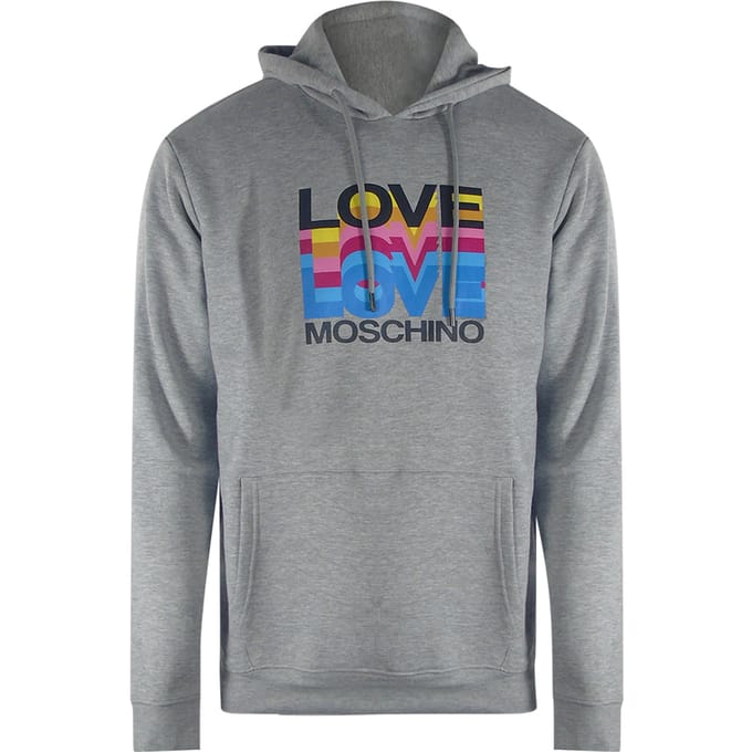 Love Moschino Multi Logo Grijze Hoodie