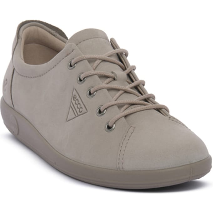Ecco Dames Veterschoen Soft 2.0 - 206503-61510 Beige/Grijs - Maat 38
