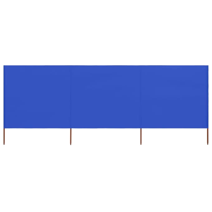 vidaXL - Windscherm - 3-panelen - 400x80 - cm - stof - azuurblauw
