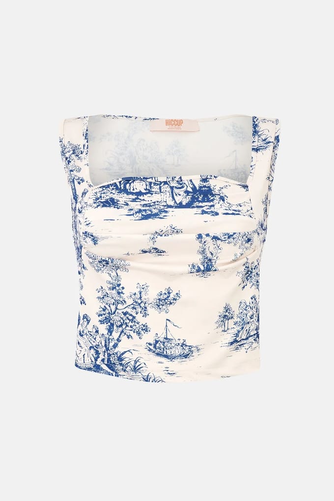 Mouwloze Gedrukte Blouse