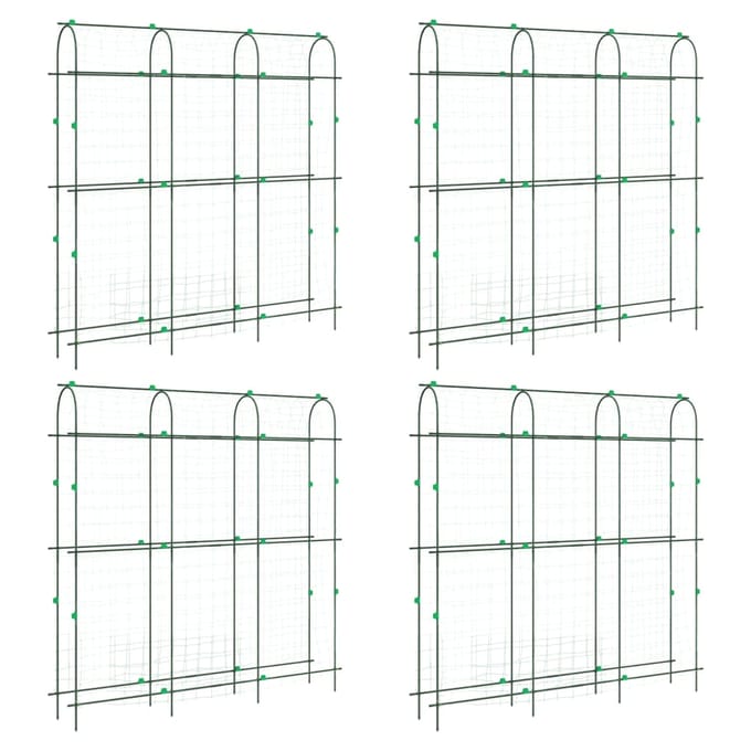vidaXL - Plantenklimrekken - 4 - st - U-frame - staal