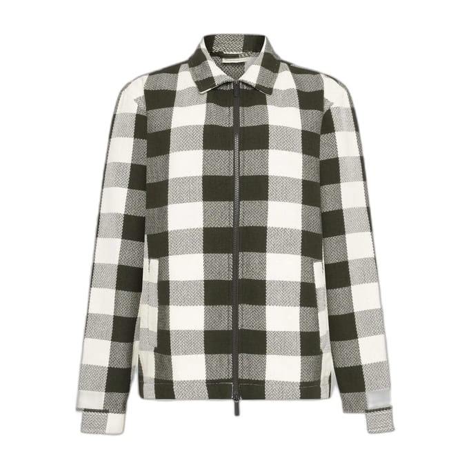 Ruiter flanellen kraag met rits KnowledgeCotton Apparel - GOTS