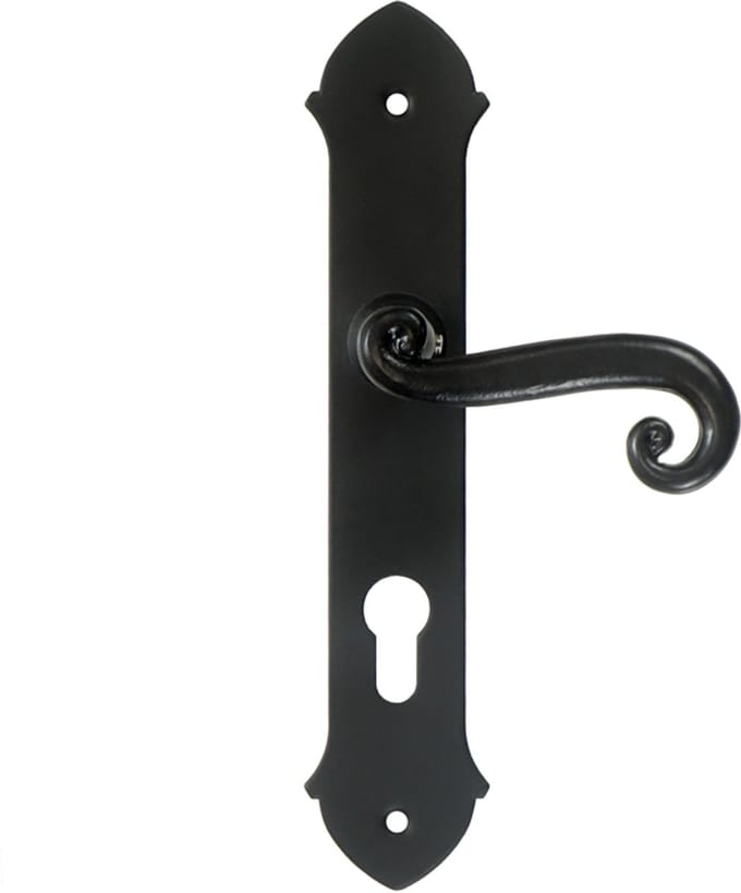 Seart Group Malta - Deurkruk - Zwart - Met Schild - 72mm