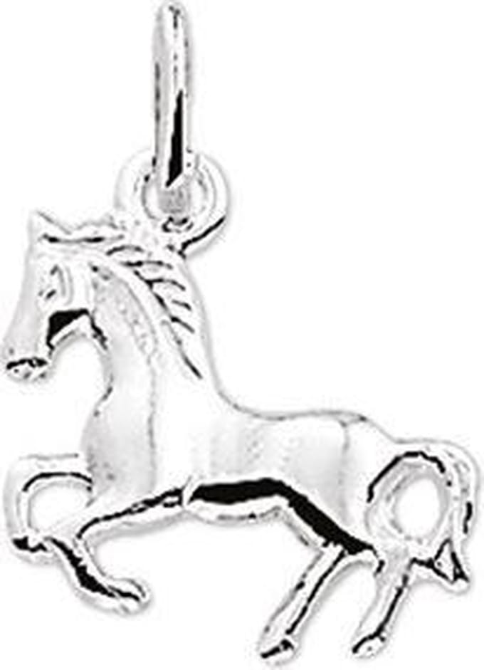 zilver gerhodineerd hanger paard 1323144