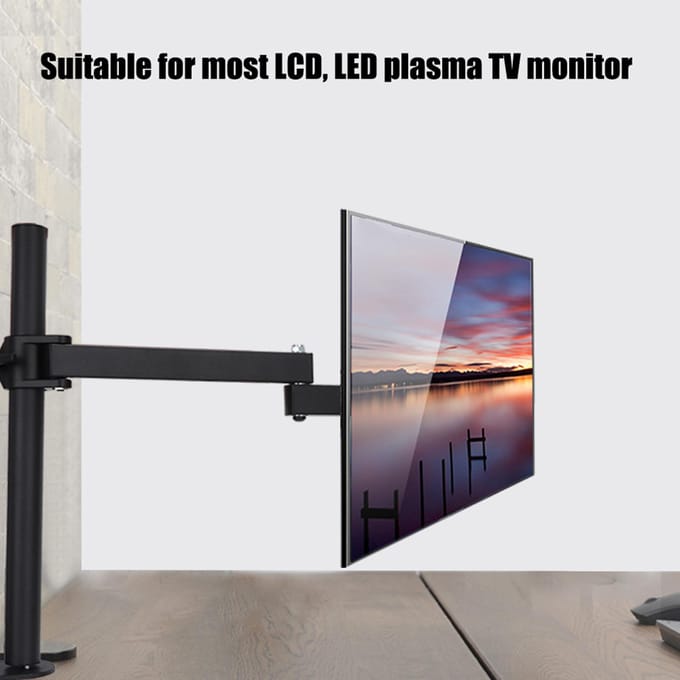 Support d'écran d'ordinateur universel 10-32 pouces Support fixe pour écran d'affichage TV domestique black