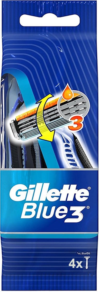 Gillette Blue3 Voetbal14 -4cnt- wegwerpmesjes