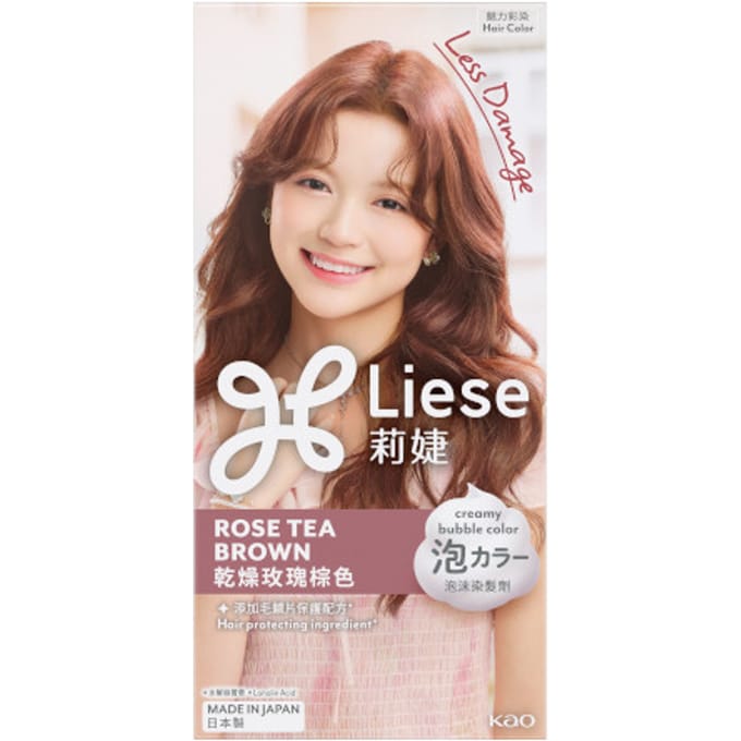 Kao - Liese Creamy Bubble Color  - 1 Box - Rose Tea Brown