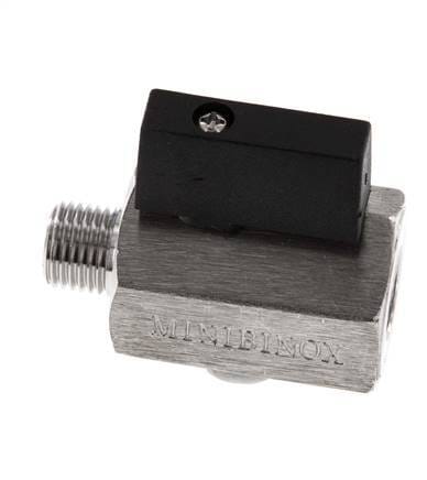 Buiten x Binnendraad G 1/4 inch 2-Weg Rvs Mini-Kogelkraan 25 Bar - BL2SH-MM-MF-014