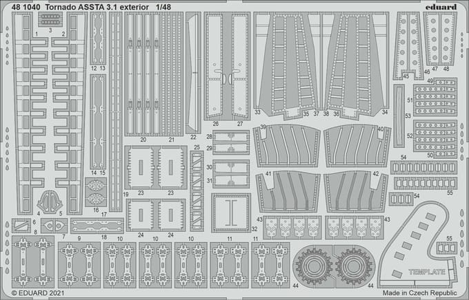 Eduard Modelbouwdecoratie - 481040 Exterior Accessoires for Tornado ASSTA 3.1 - Photo-etch