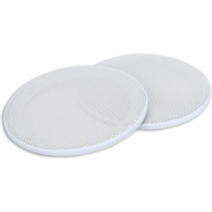 2 STUKS 5 inch Mesh Beschermhoes Geluidshoes Luidspreker Luidsprekerhoes Decoratie(Wit Wit) wit