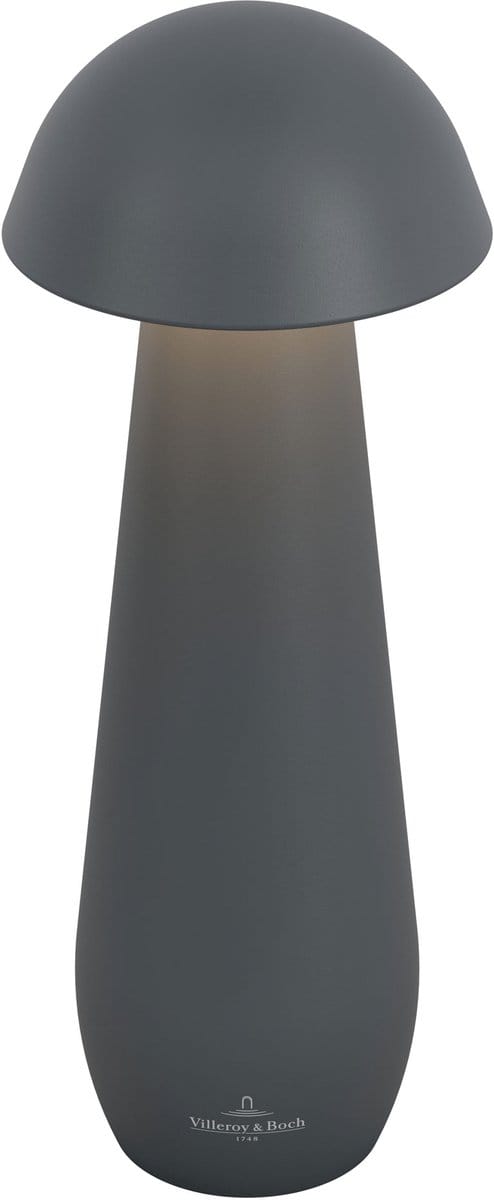 Villeroy & Boch tafellamp MODENA | 21 cm| Antraciet | op accu