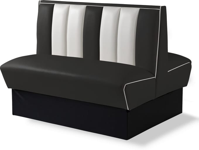 Bel Air Dinerbank Double Booth HW-120DB Zwart
