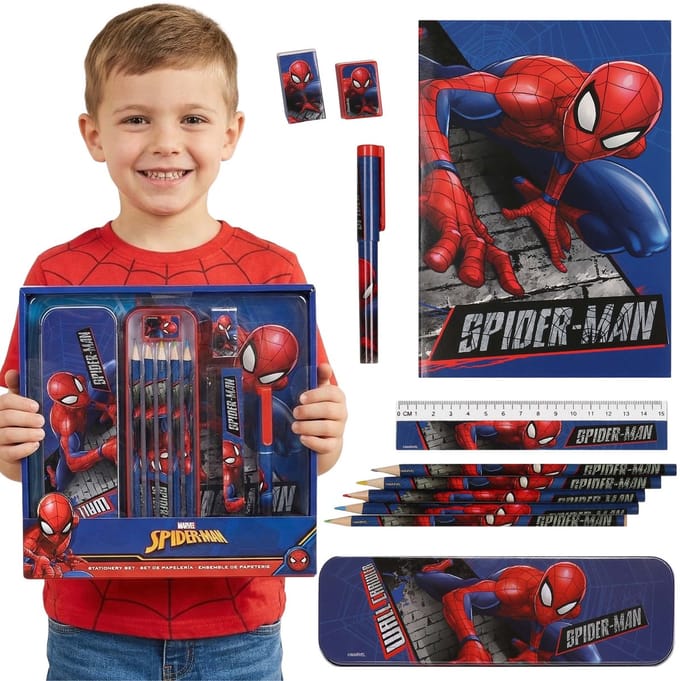 MARVEL Spider Man Schoolset voor jongens, schoolbenodigdheden, schooluitrusting – 11 stuks